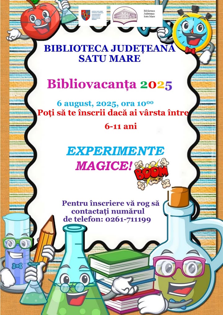 Bibliovacanța Partea a II-a: experimente magice și film pentru copii