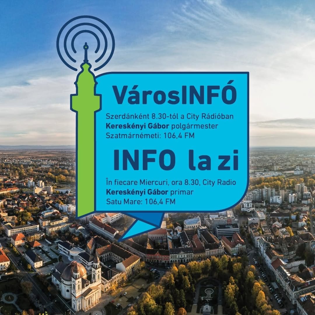 Primarul Kereskényi Gábor anunță stadiul proiectelor de dezvoltare în emisiunea VárosINFO