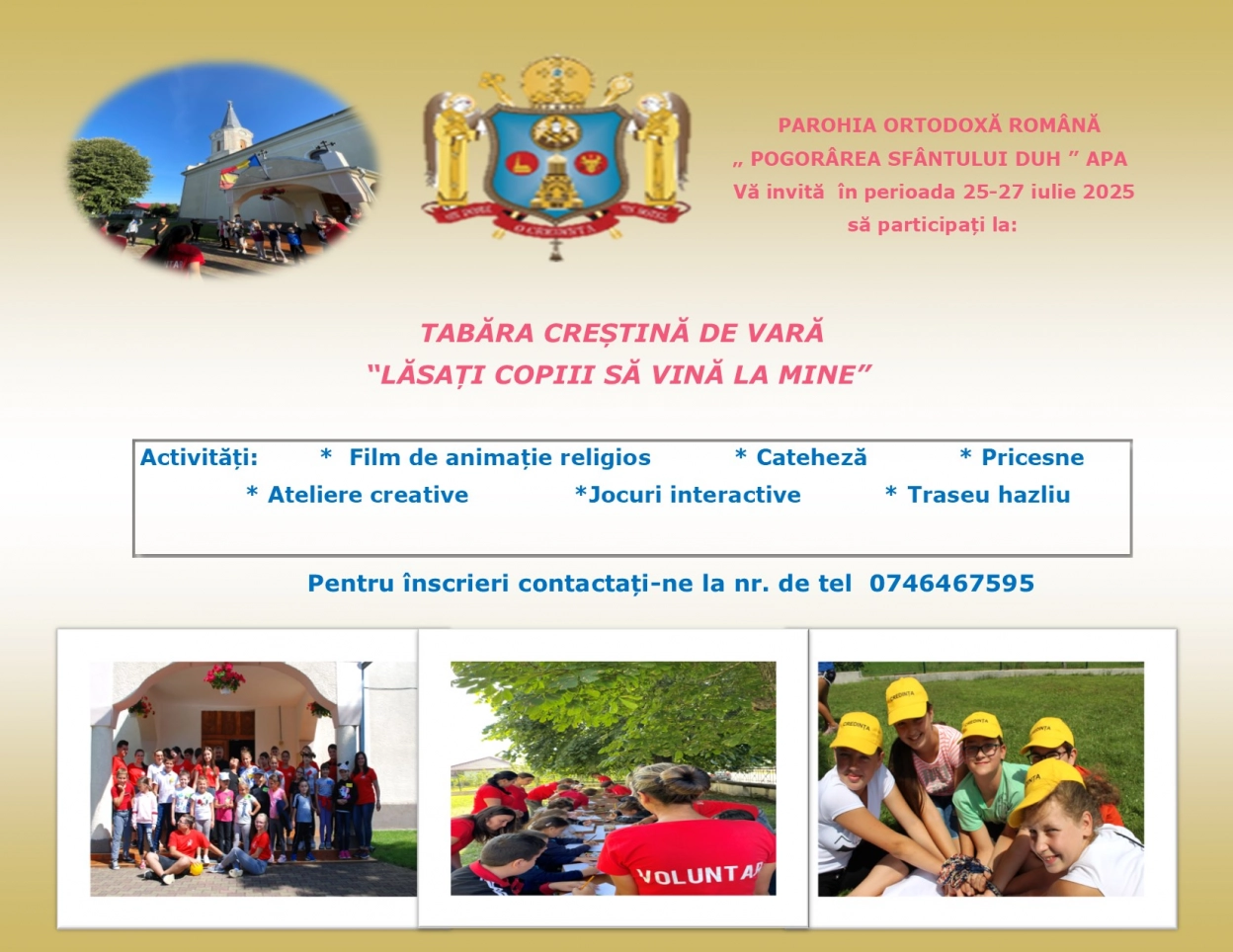 Tabără creștină de vară | Parohia Ortodoxă Apa