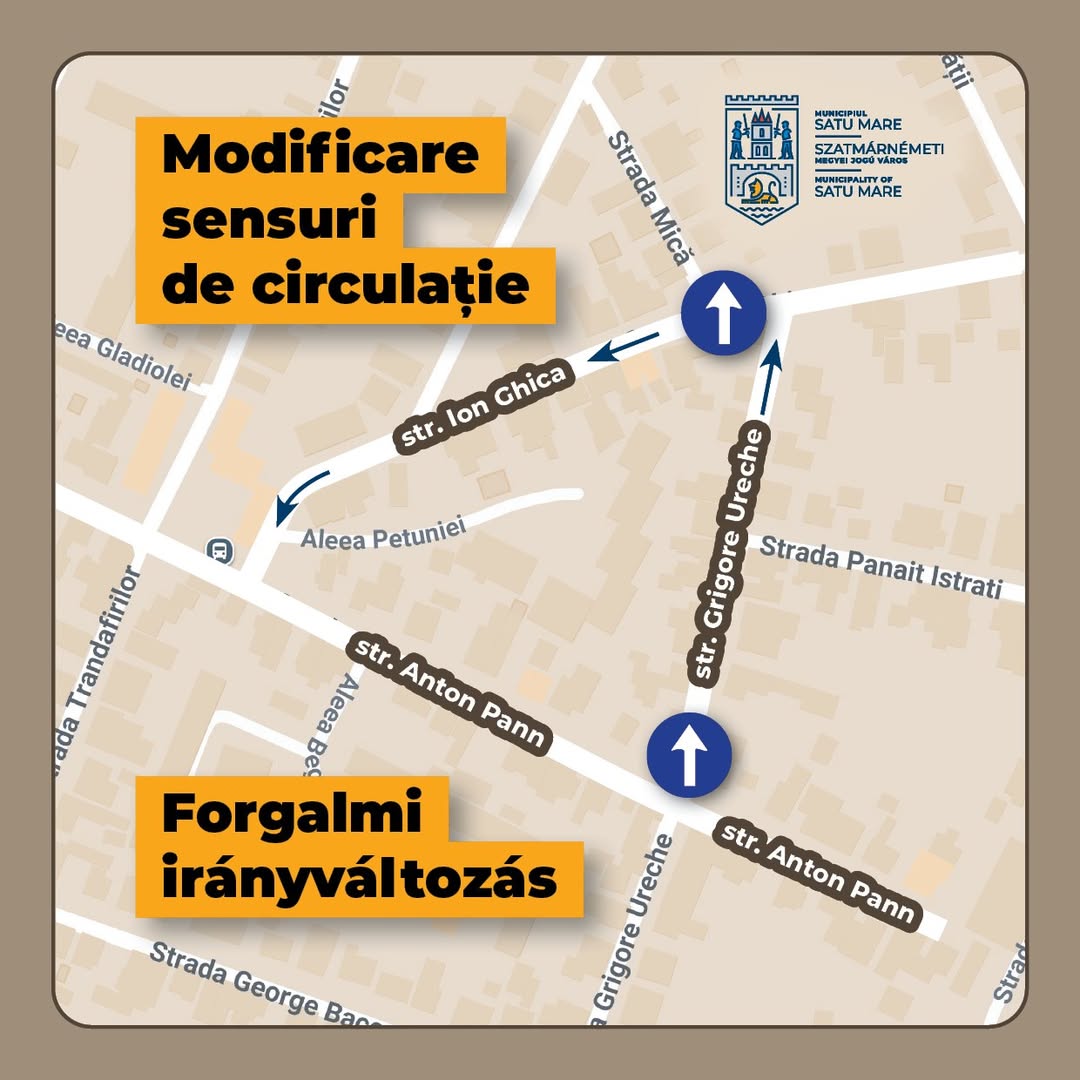 Modificări în traficul rutier pe străzile din Satu Mare