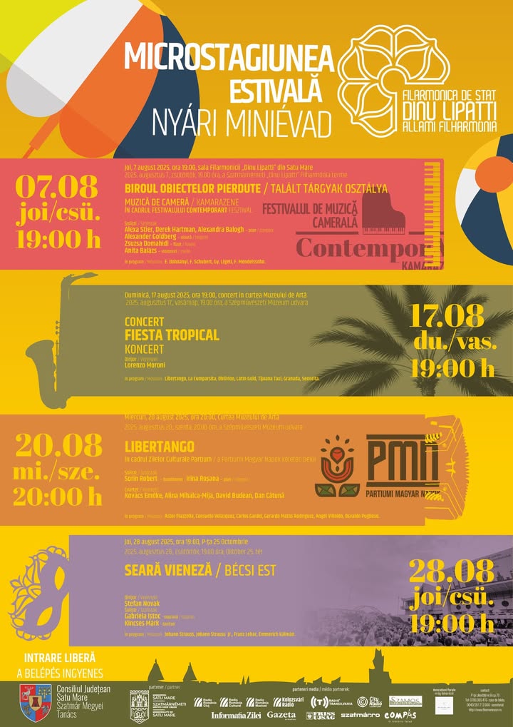 Filarmonica Dinu Lipatti anunță concerte estivale gratuite în aer liber