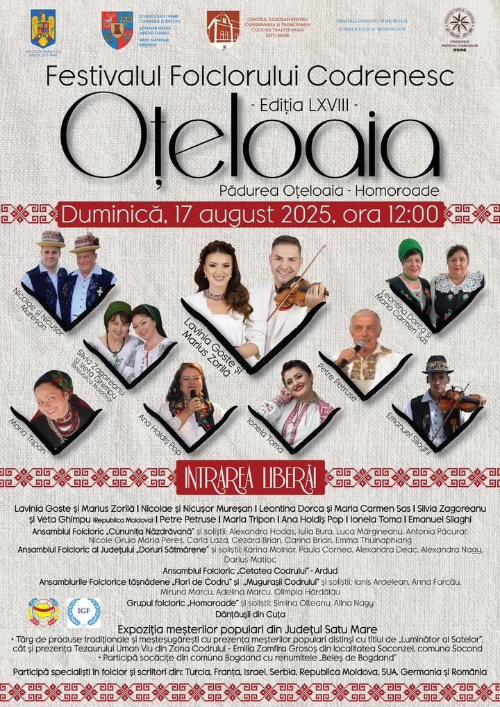 Festivalul folclorului codrenesc Oțeloaia revine în 2025