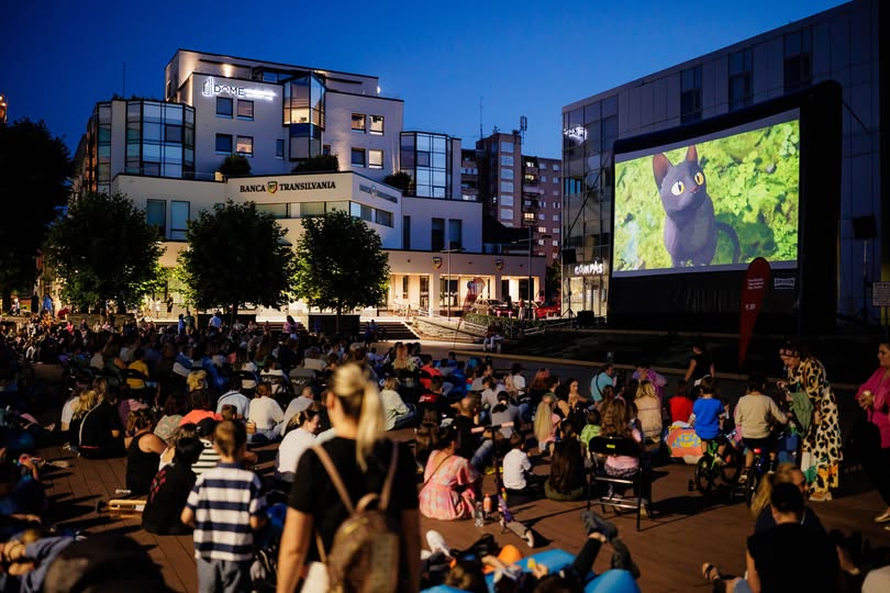 Cinema în aer liber în centrul Sătmarului