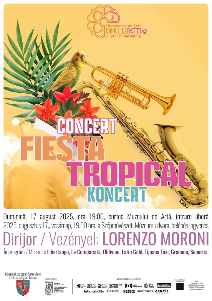 Filarmonica Dinu Lipatti invită publicul la concertul de vară Fiesta Tropical