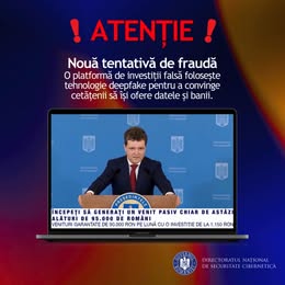Avertizare privind fraudarea cu imaginea președintelui României