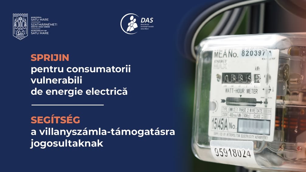Direcția de asistență socială Satu Mare preia cererile pentru tichetul electronic de energie