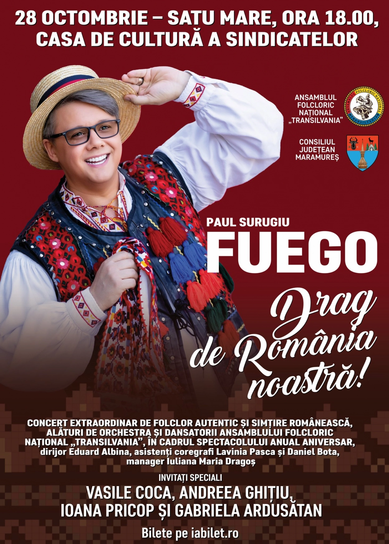 ,,Drag de România noastră’’- Paul Surugiu FUEGO & Ansamblul Folcloric Național „Transilvania” Octombrie