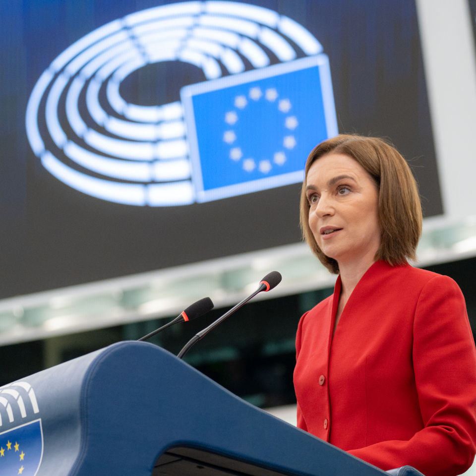 Maia Sandu avertizează asupra pericolului pentru democrație în Moldova și Europa
