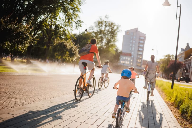 Plimbare cu bicicleta la evenimentul Sport & Mișcare din Satu Mare