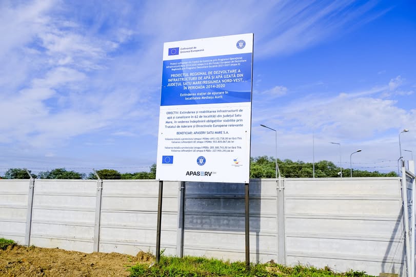 Finalizarea stației de epurare din Medieșu Aurit