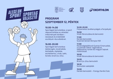 Start oficial al evenimentului 'Alege un sport!' în Satu Mare
