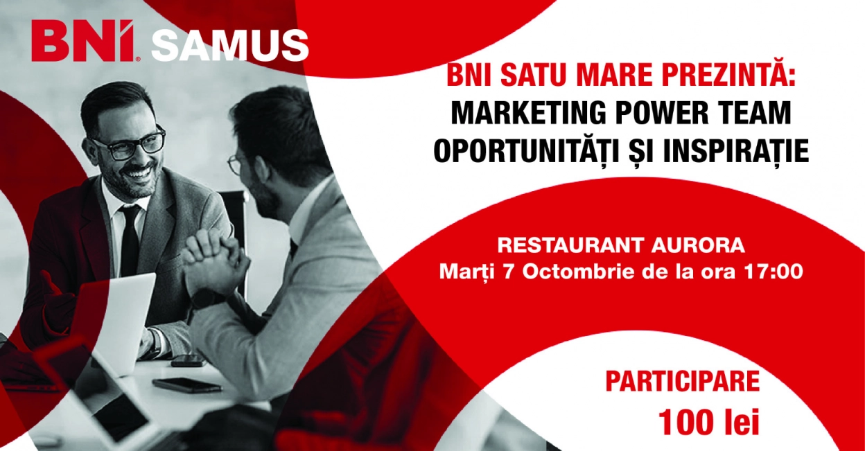  BNI Satu Mare | Marketing Power Team – Oportunități și Inspirație