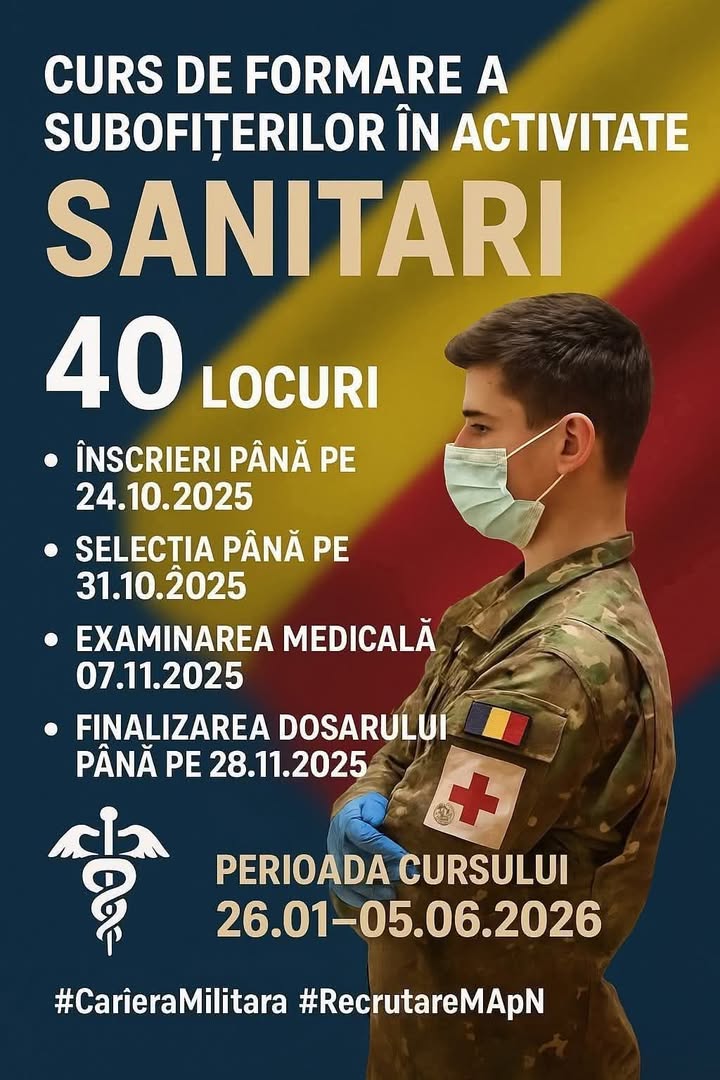 Subofițeri sanitari în structurile militare din MApN