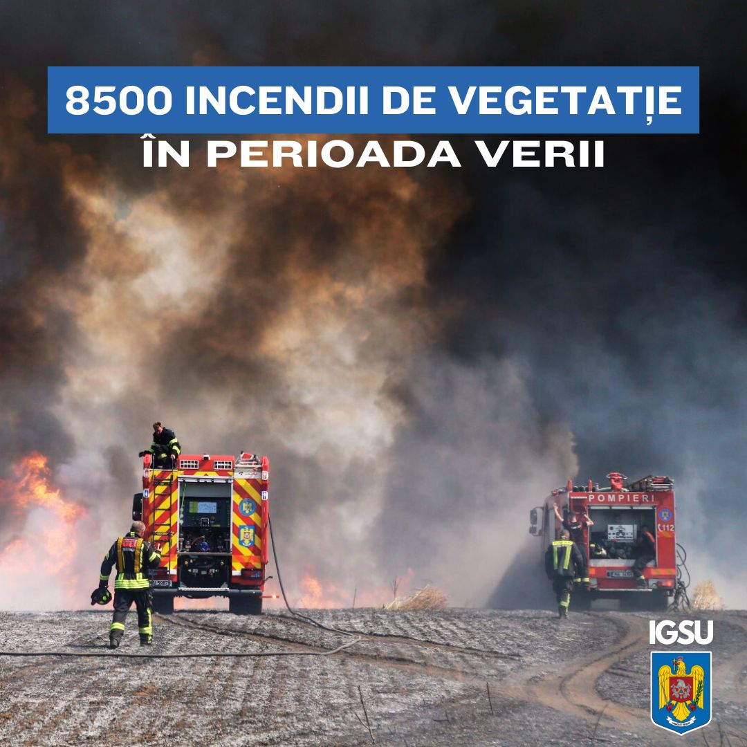 Număr redus de incendii de vegetație în această vară, dar pericolul persistă
