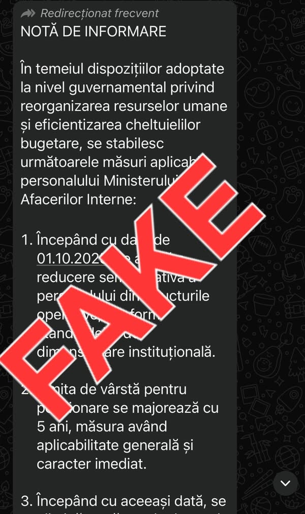 Reforma MAI circulă online, dar nu e totul adevărat