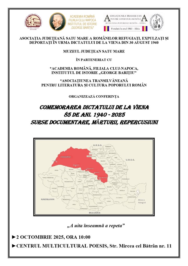 Comemorare a dictatului de la Viena la Satu Mare