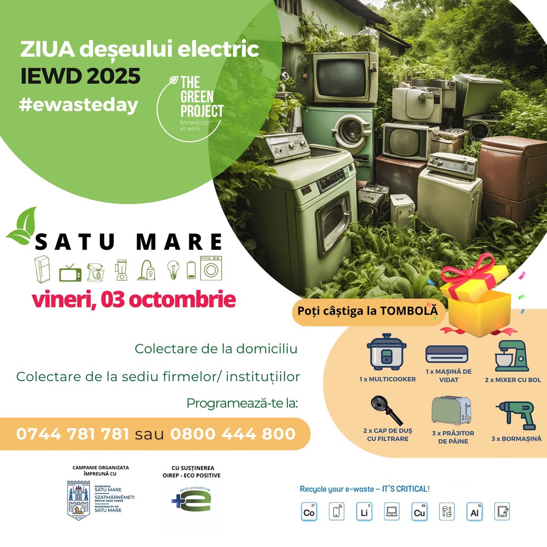 Satu Mare: Colectare de aparate electrice și electronice în octombrie