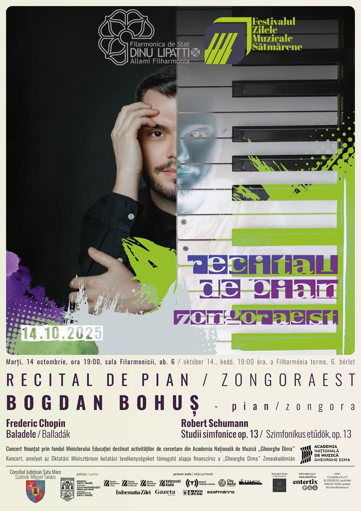 Recital de pian la Filarmonica Dinu Lipatti Satu Mare