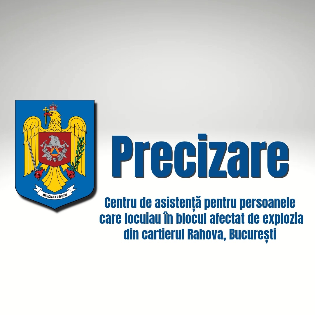 ISU coordonează centru de sprijin pentru victimele exploziei din blocul afectat