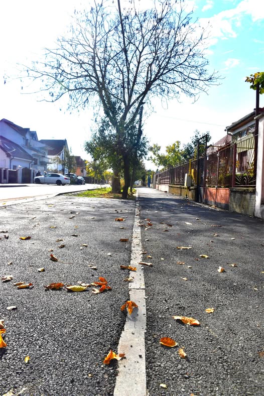 Lucrări de modernizare a trotuarelor finalizate pe strada Fagului din Satu Mare