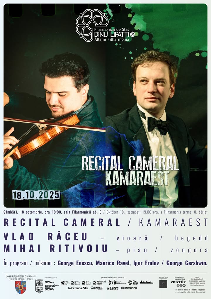 Recital cameral la Filarmonica Dinu Lipatti în 18 octombrie
