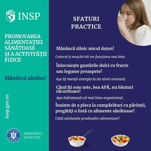 Sprijin pentru obiceiuri alimentare sănătoase la copii