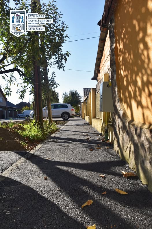 Lucrări de modernizare a trotuarelor în Satu Mare finalizate pe strada Mesteacănului
