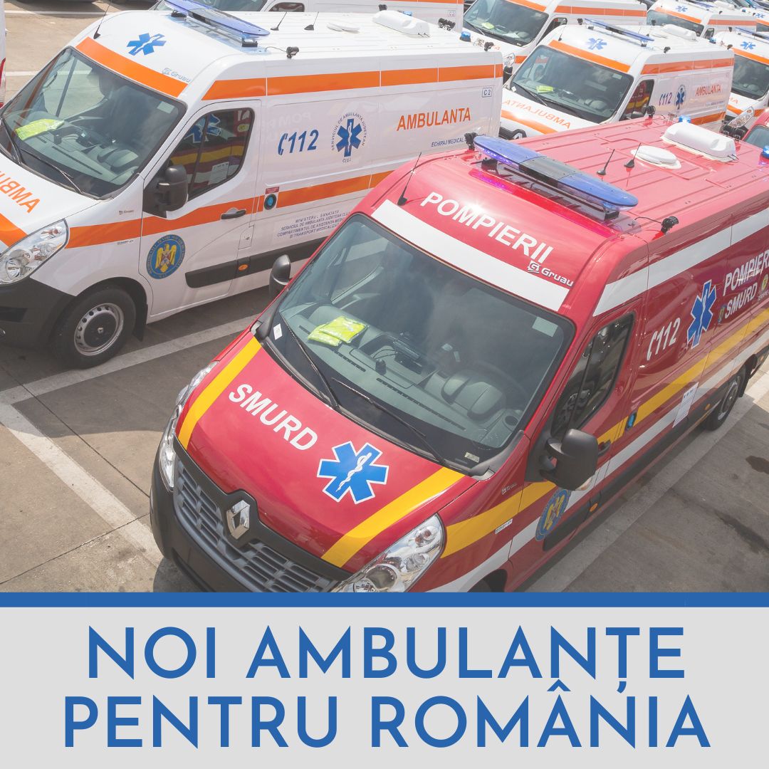 Noi ambulanțe pentru România, un pas important în modernizarea sistemului de urgență
