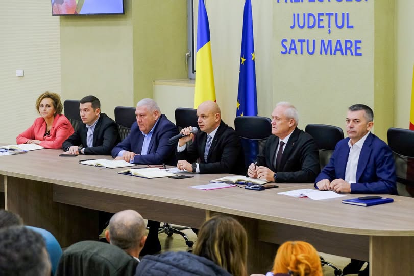 Vicepreședintele Cătălin Filip a participat la întâlnirea cu autoritățile locale din Satu Mare