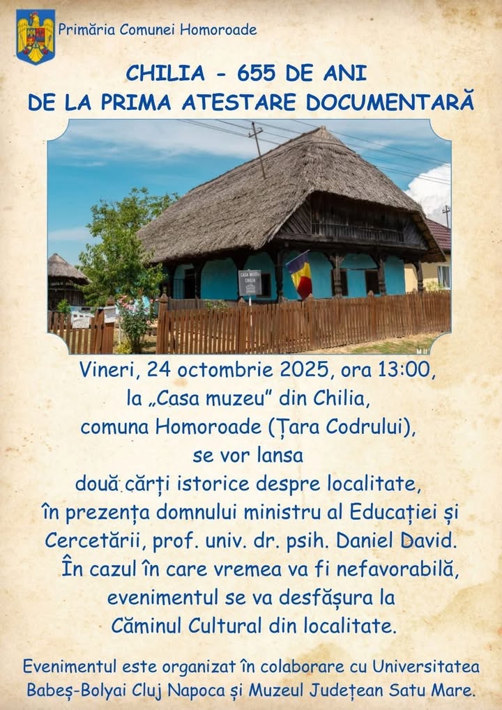 Celebrăm 655 de ani de atestare documentară a satului Chilia