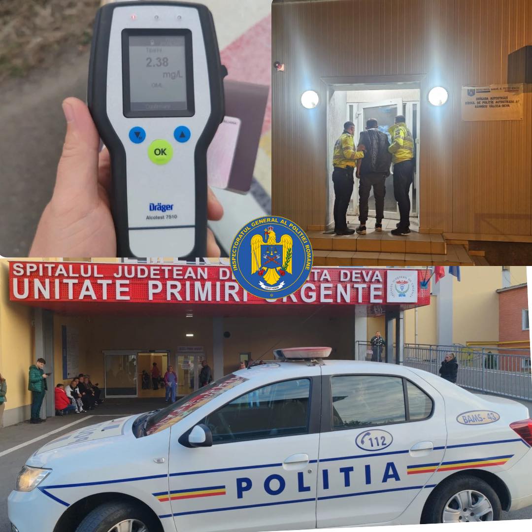Record de alcool pe autostrada A1 în zona Deva