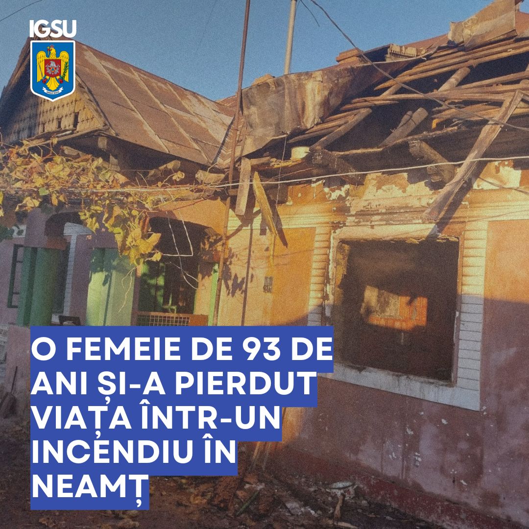 incendiu mortal în comuna Sagna, județul Neamț