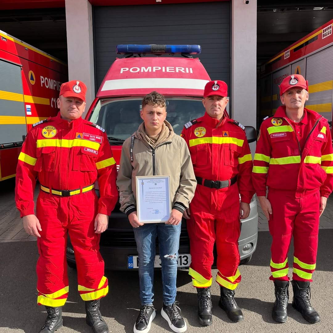 Tânăr de 14 ani salvează viața unui bătrân în Satu Mare