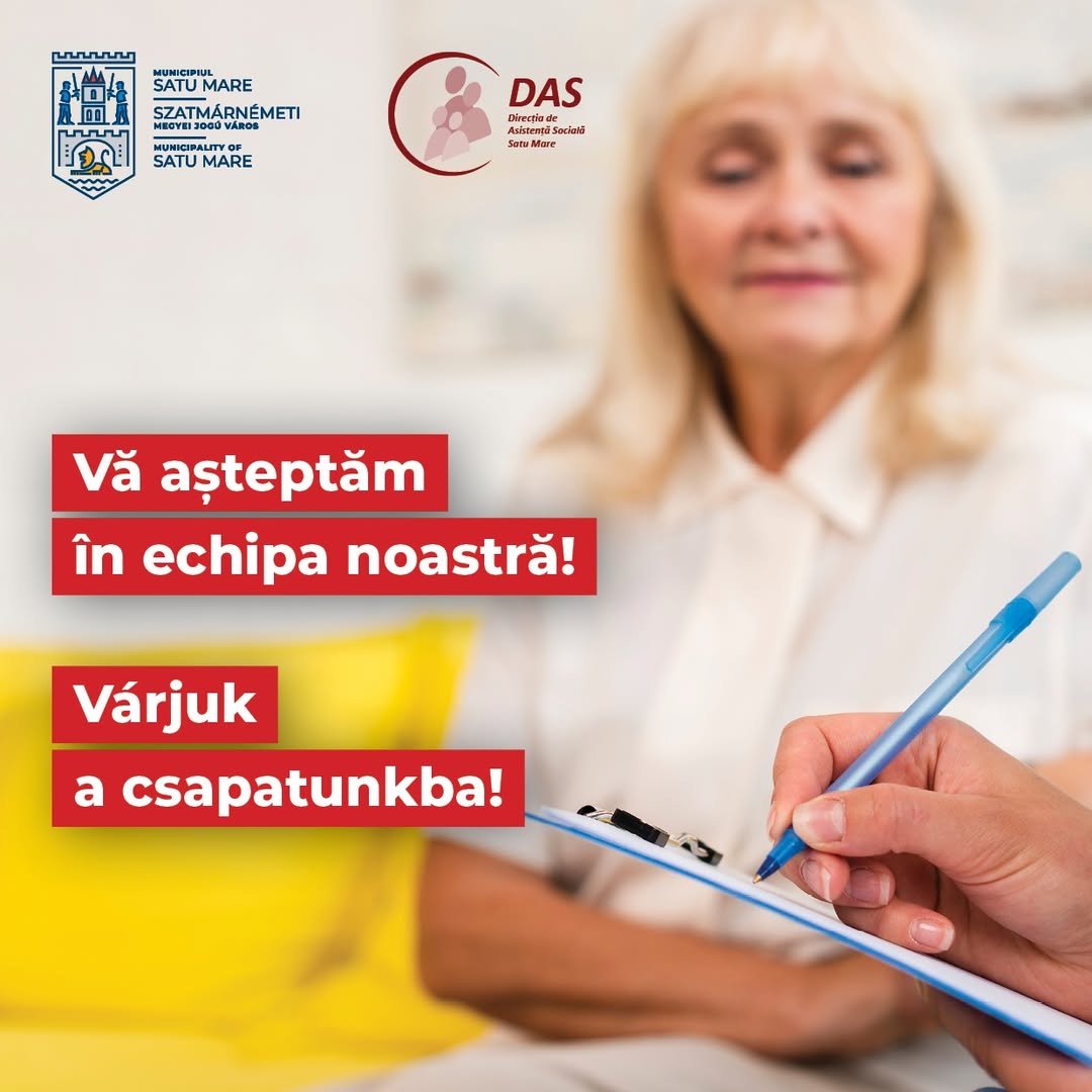 Direcția de asistență socială Satu Mare angajează asistent medical principal