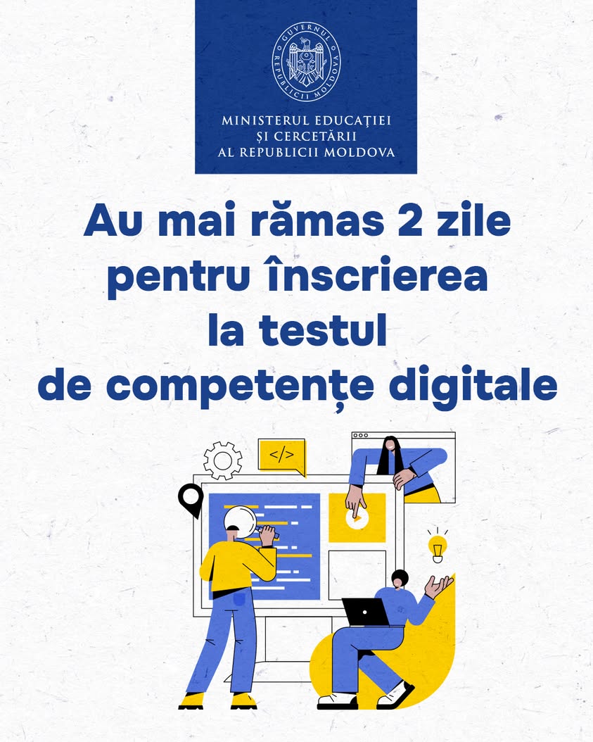 Înscrierile pentru testul de competențe digitale se încheie în două zile