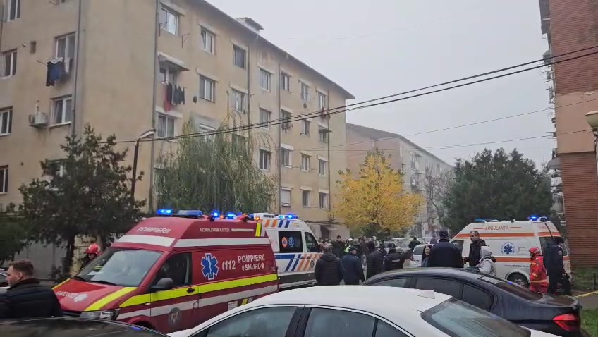 explozie și incendiu într-un bloc din balș, olt