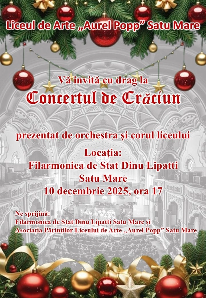 Concert de Crăciun | Liceul De Arte ,,Aurel Popp'' Satu Mare