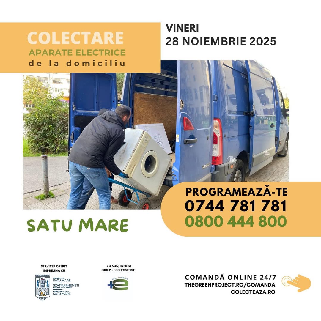 Satu Mare organizează colectare de aparate electrice pe 28 noiembrie