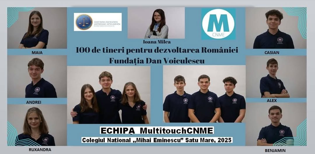 Echipa MultitouchCNME, recunoscută pentru excelență în dezvoltarea României