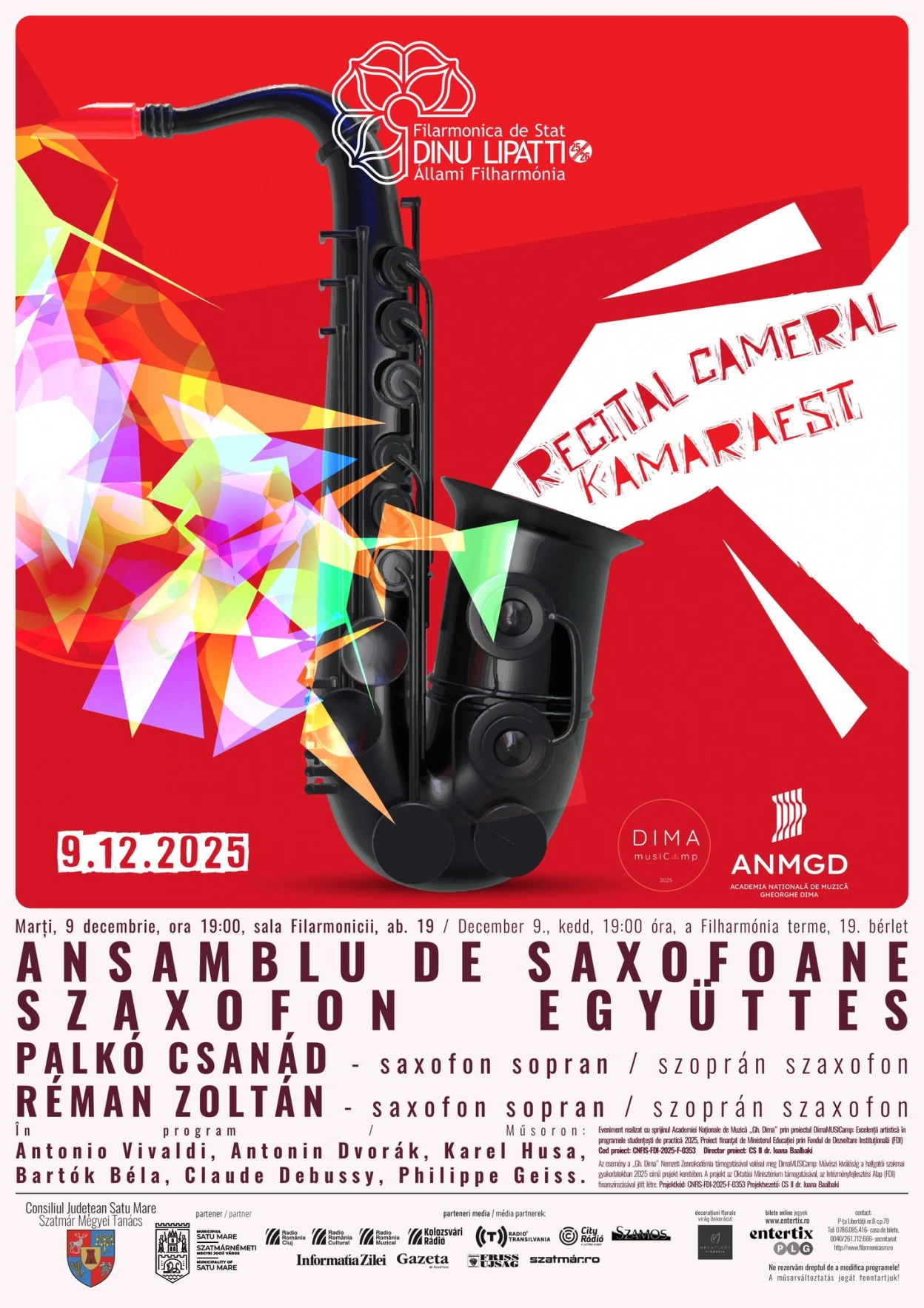 Recital Cameral - Ansamblu de Saxofoane | Filarmonica de Stat Dinu Lipatti