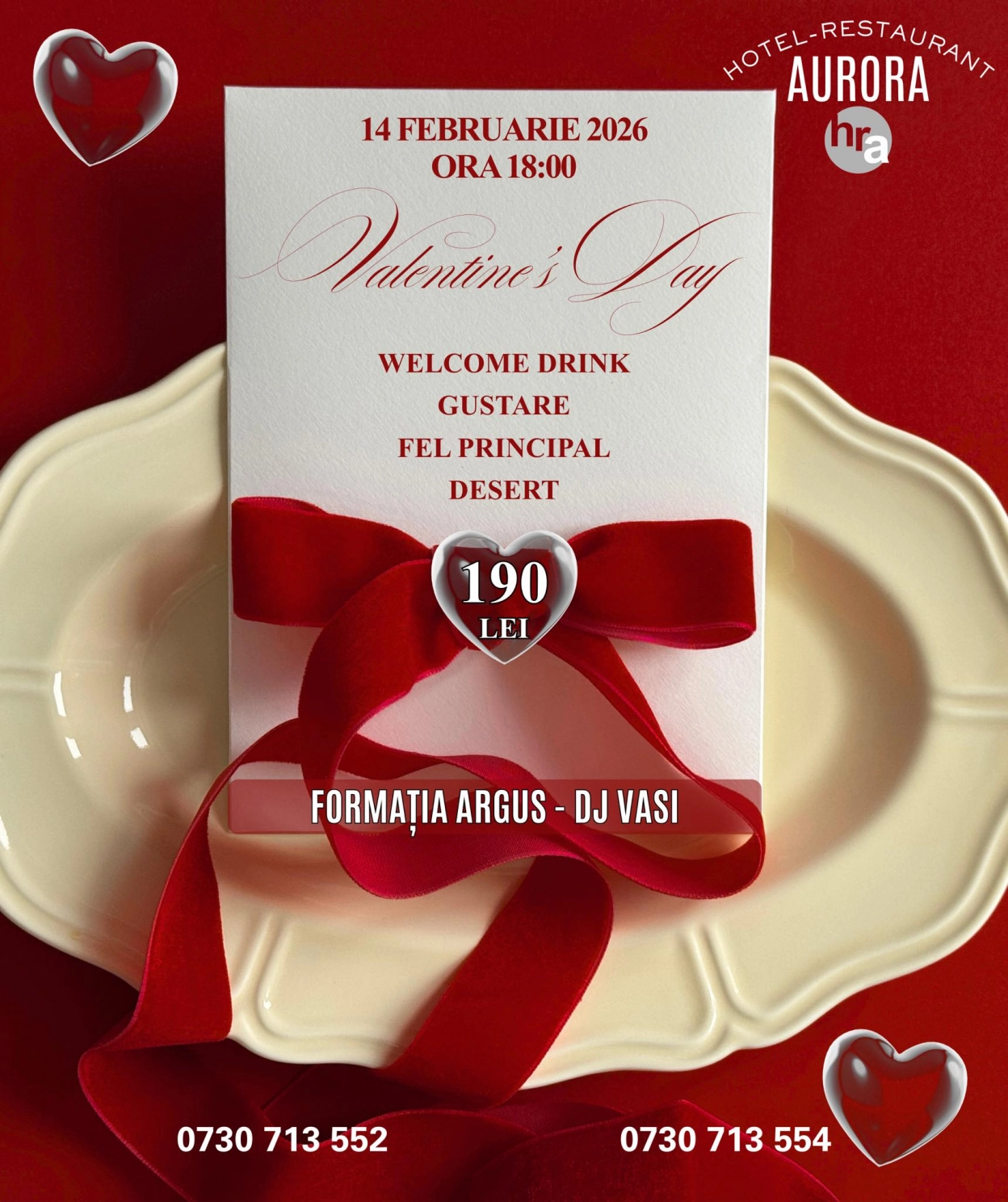 Valentine’s Day la Hotel-Restaurant Aurora 