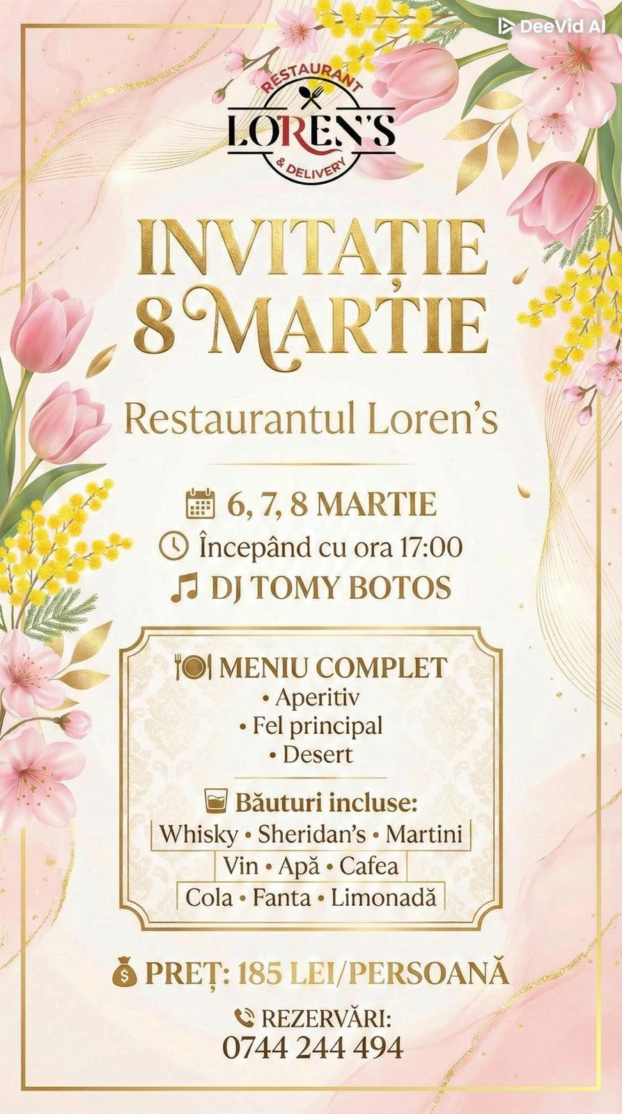 8 Martie | Restaurantul Loren's 