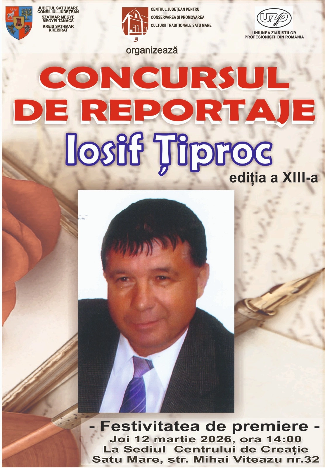CONCURSUL DE REPORTAJE „IOSIF ŢIPROC”, ediţia a XIII-a