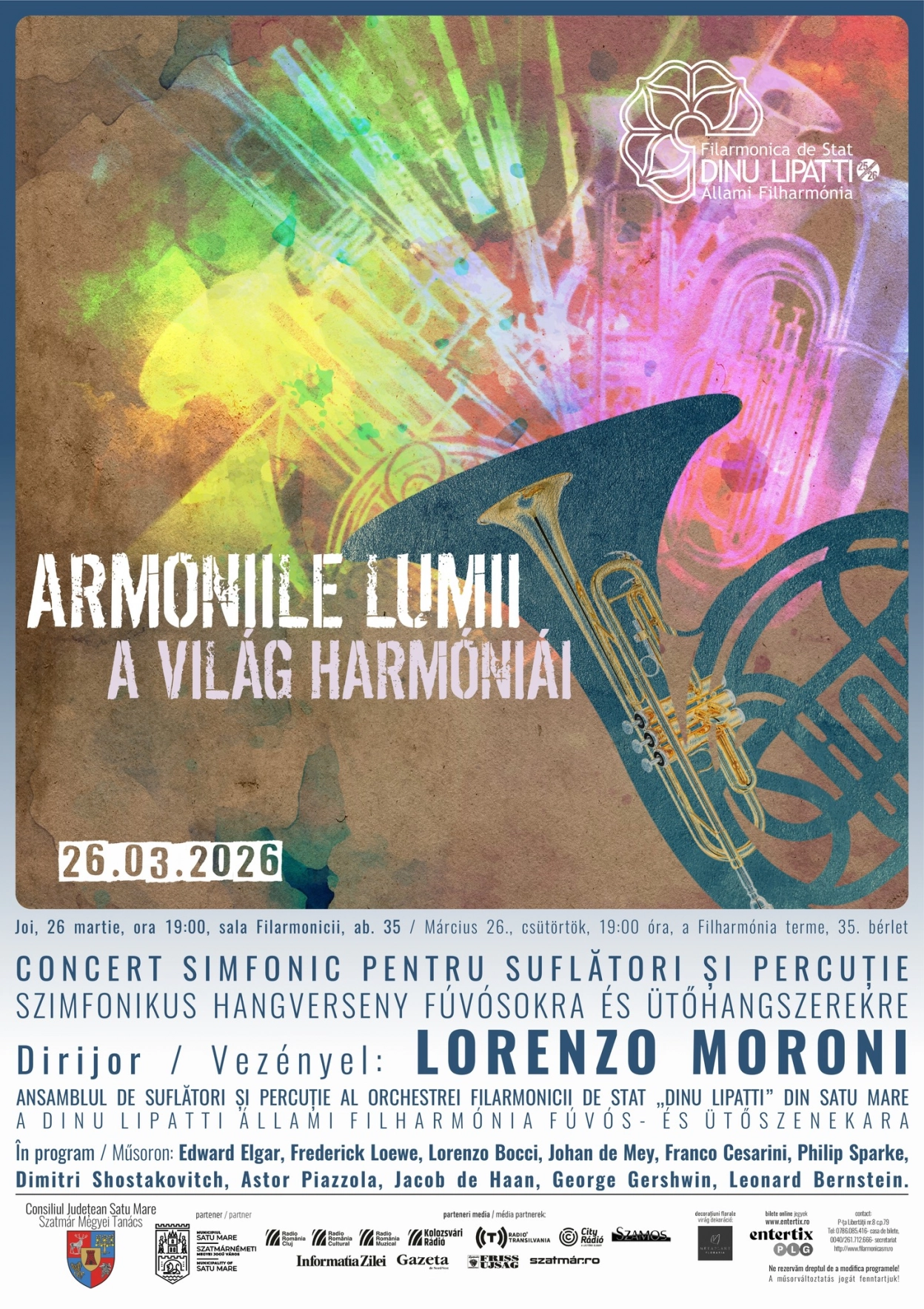 Concert Simfonic – Armoniile lumii pentru suflători și percuție 