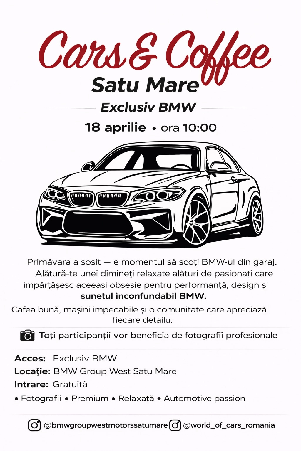 Cars and Coffee Satu Mare | BMW Group West Motors