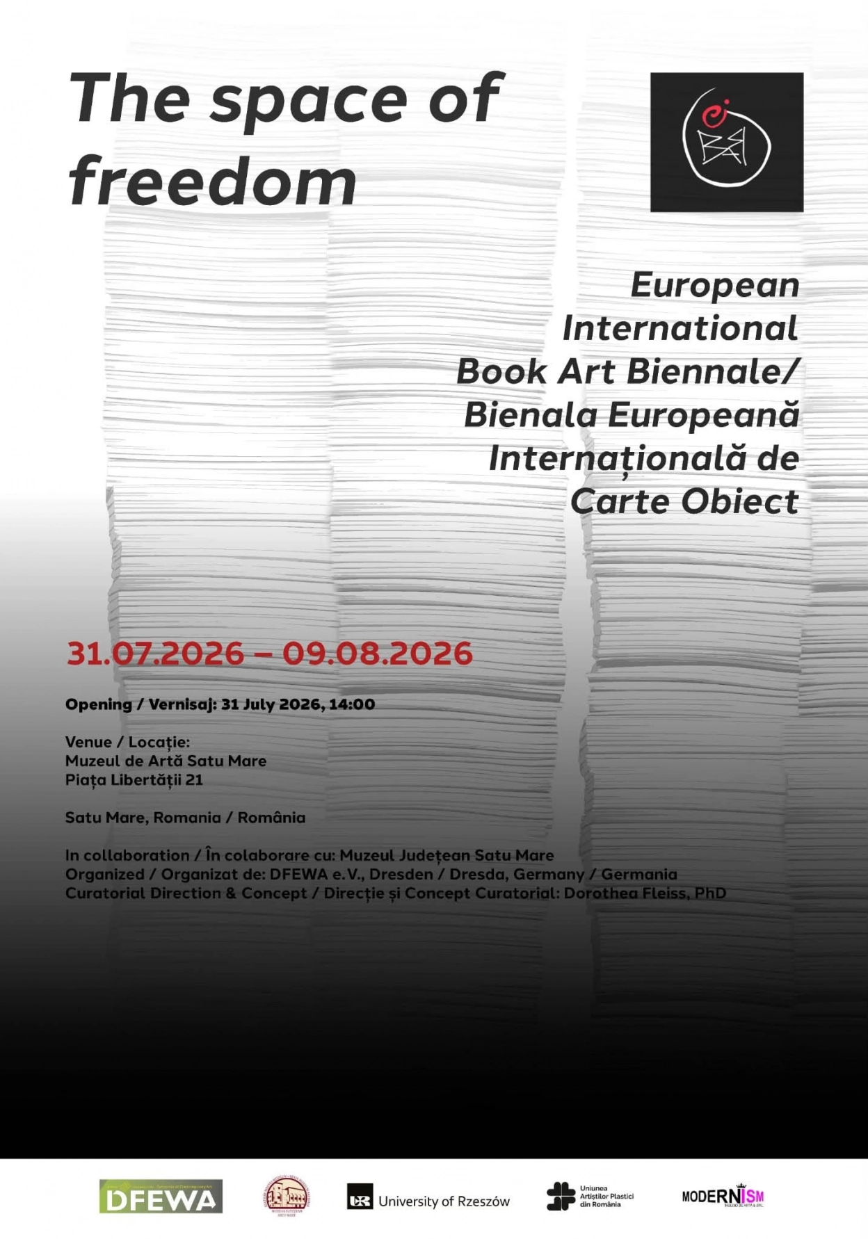 EIBAB 2026 | European International Book Art Biennale | SATU MARE