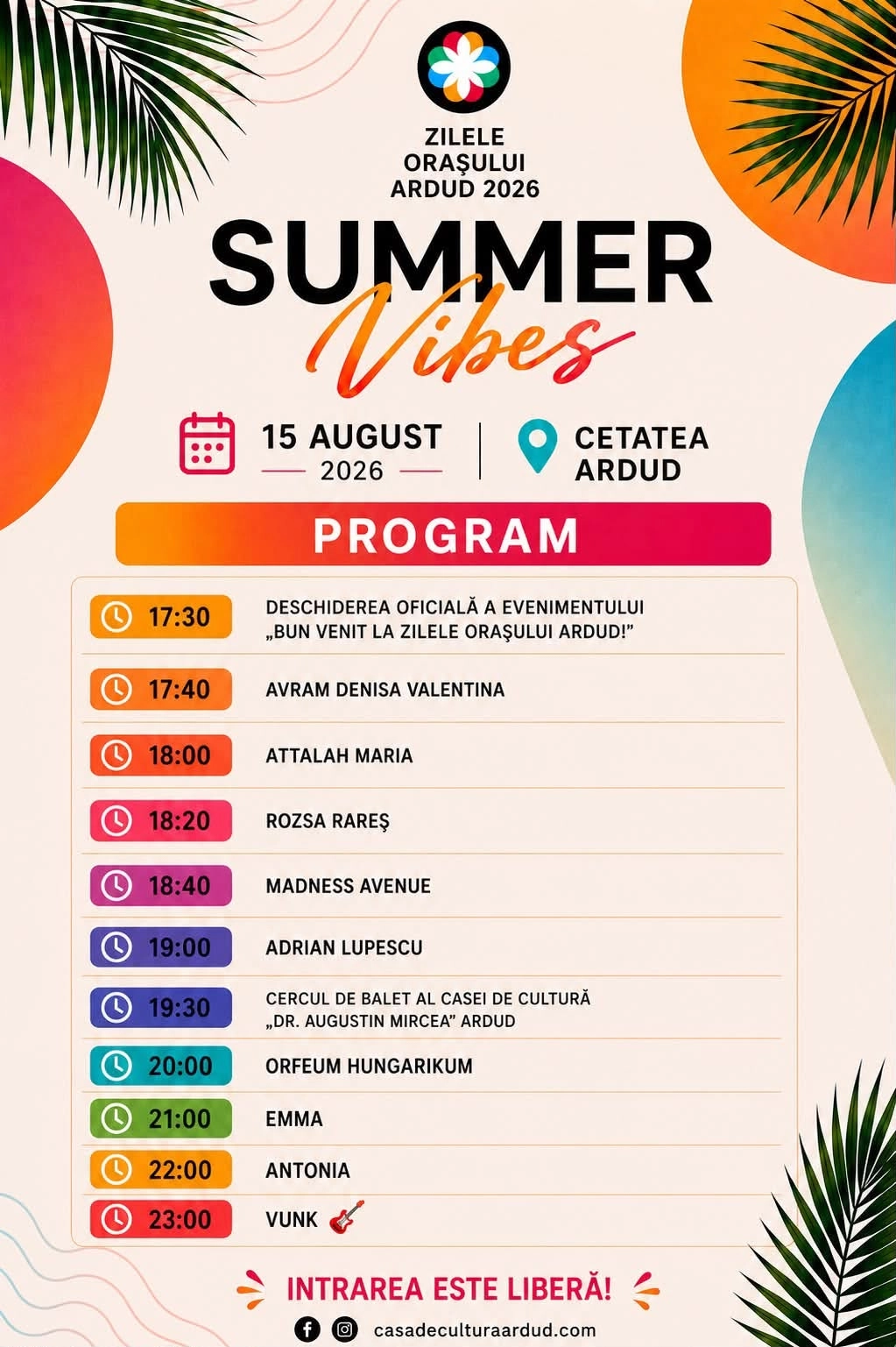 Summer Vibes | Cetatea Ardud | 15 AUGUST 2026