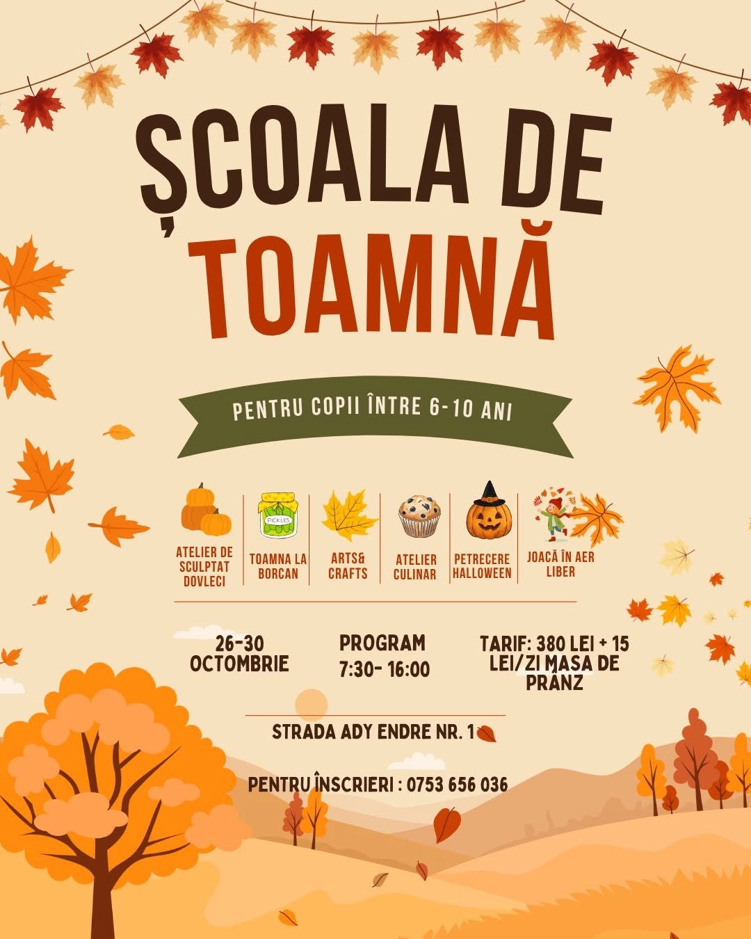 ȘCOALA DE TOAMNĂ | 26–30 OCTOMBRIE | Afterschool Satu Mare