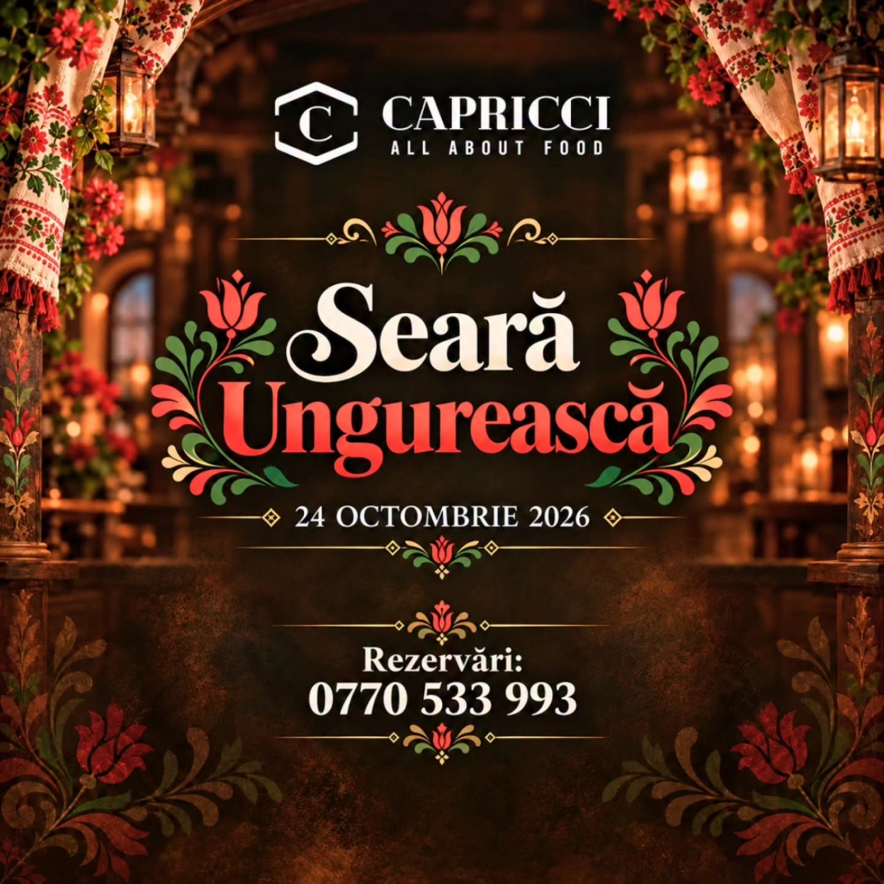 Restaurant Capricci | Seară Ungurească | 24 octombrie